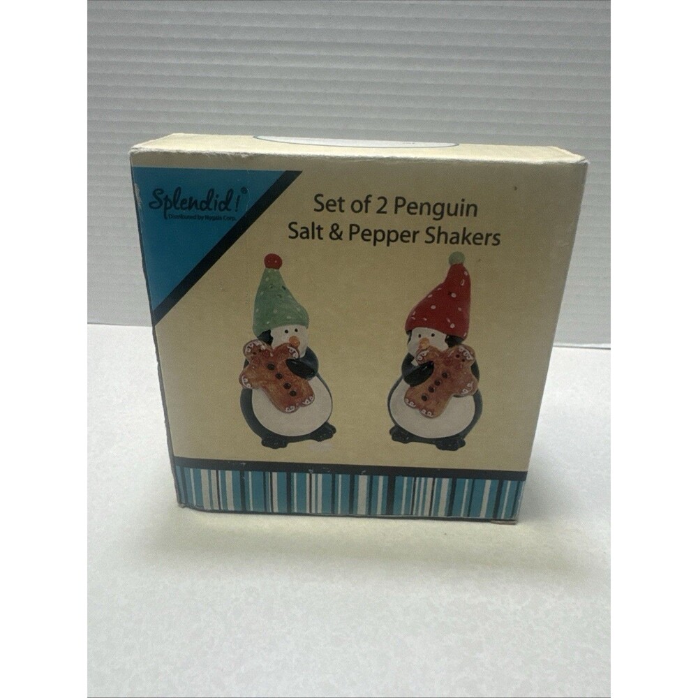 Iconikal Set Of 2 Penguin Salt And Pepper Shakers Christmas